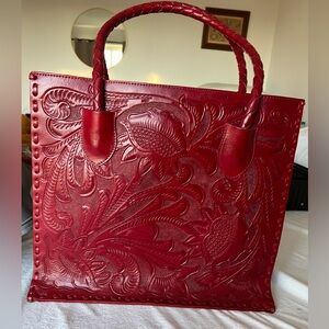 Real Leather Red Bag